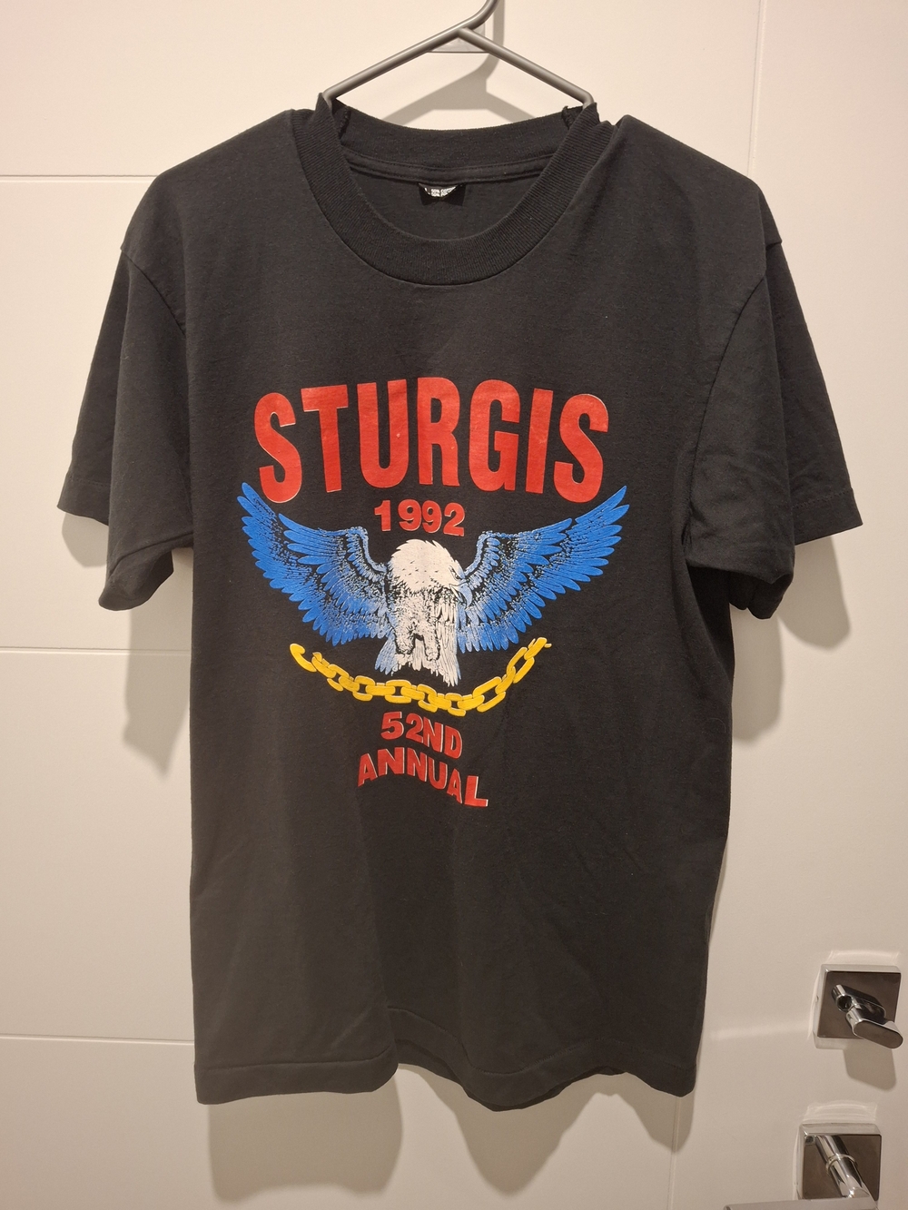 Sturgis 1992 Black Graphic Tee - 52nd Annual